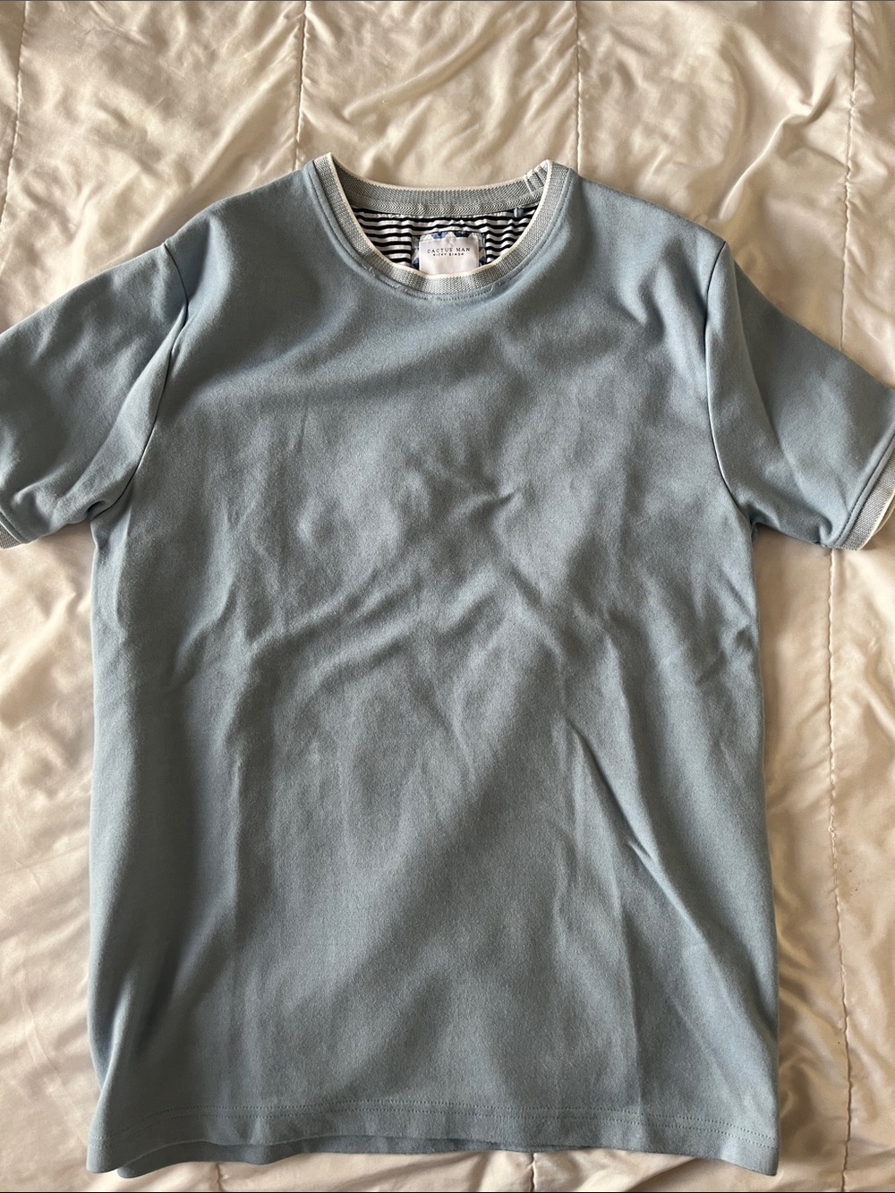Light Blue Short Sleeve Crewneck Tee